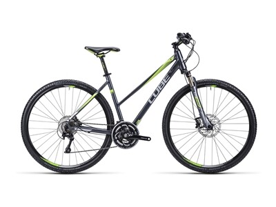 Cube Cross Pro anthrazit silver green / Trapeze