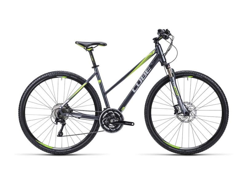 Cube Cross Pro anthrazit silver green / Trapeze