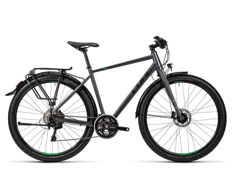 Cube Travel Exc grey black flashgreen
