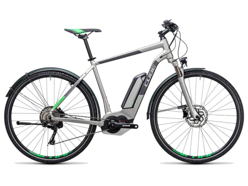 Cube Cross Hybrid Race Allroad 500 silver´n´green