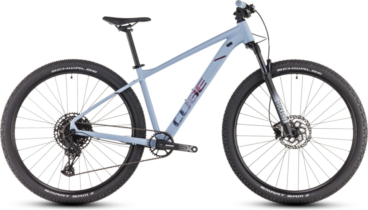 Cube Attention SLX pigeonblue´n´rubyred Details