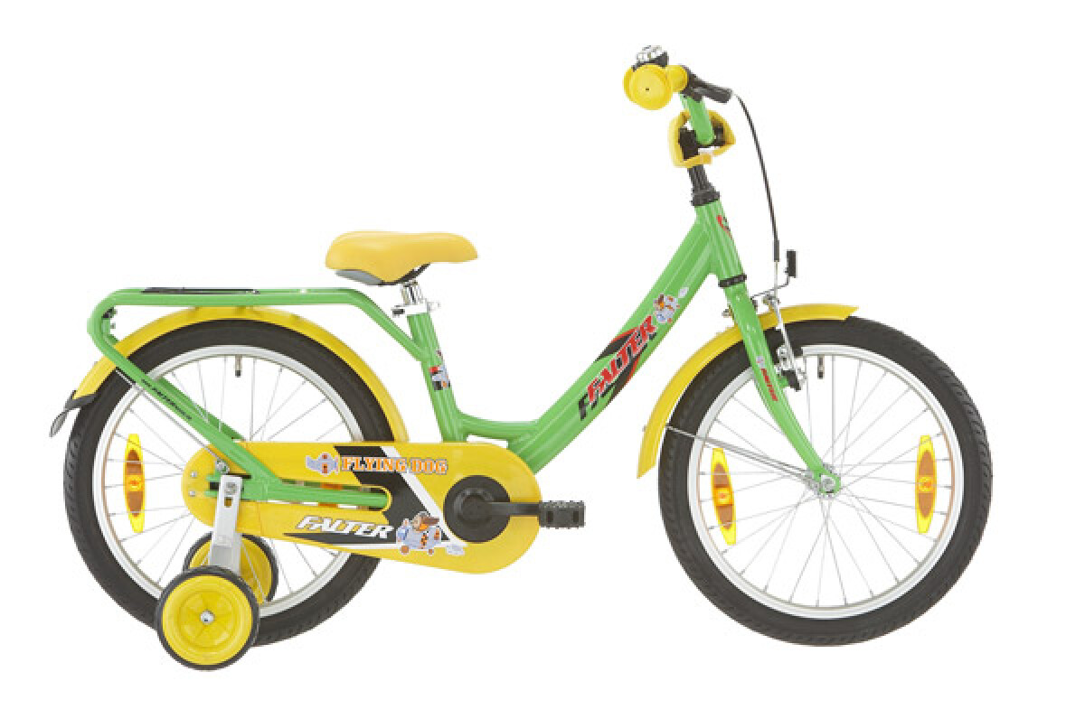 FALTER Kinderrad 18 Zoll grün/gelb Details