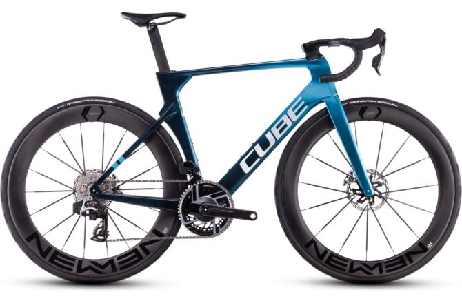 Cube Litening AERO C:68X SLX chromeblue´n´liquidblue
