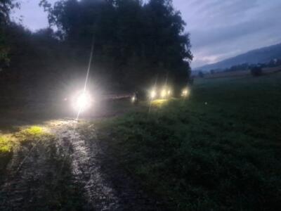 Rückfahrt bei Dämmerung