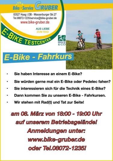 E-Bike Fahrkurs am 08.03.2022