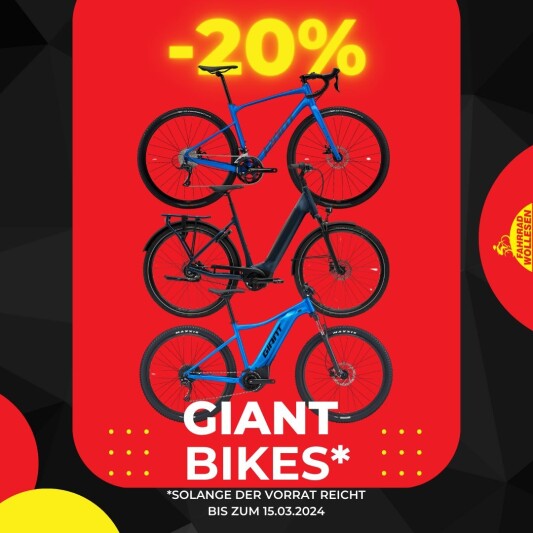20 % auf alle Giant Bikes!