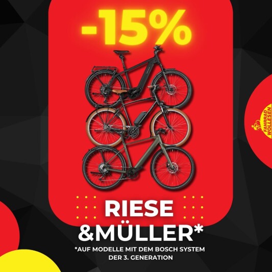 15% auf Riese und Müller E-Bikes!