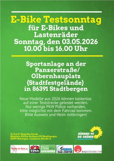 E-Bike Testsonntag am 03.05.2026