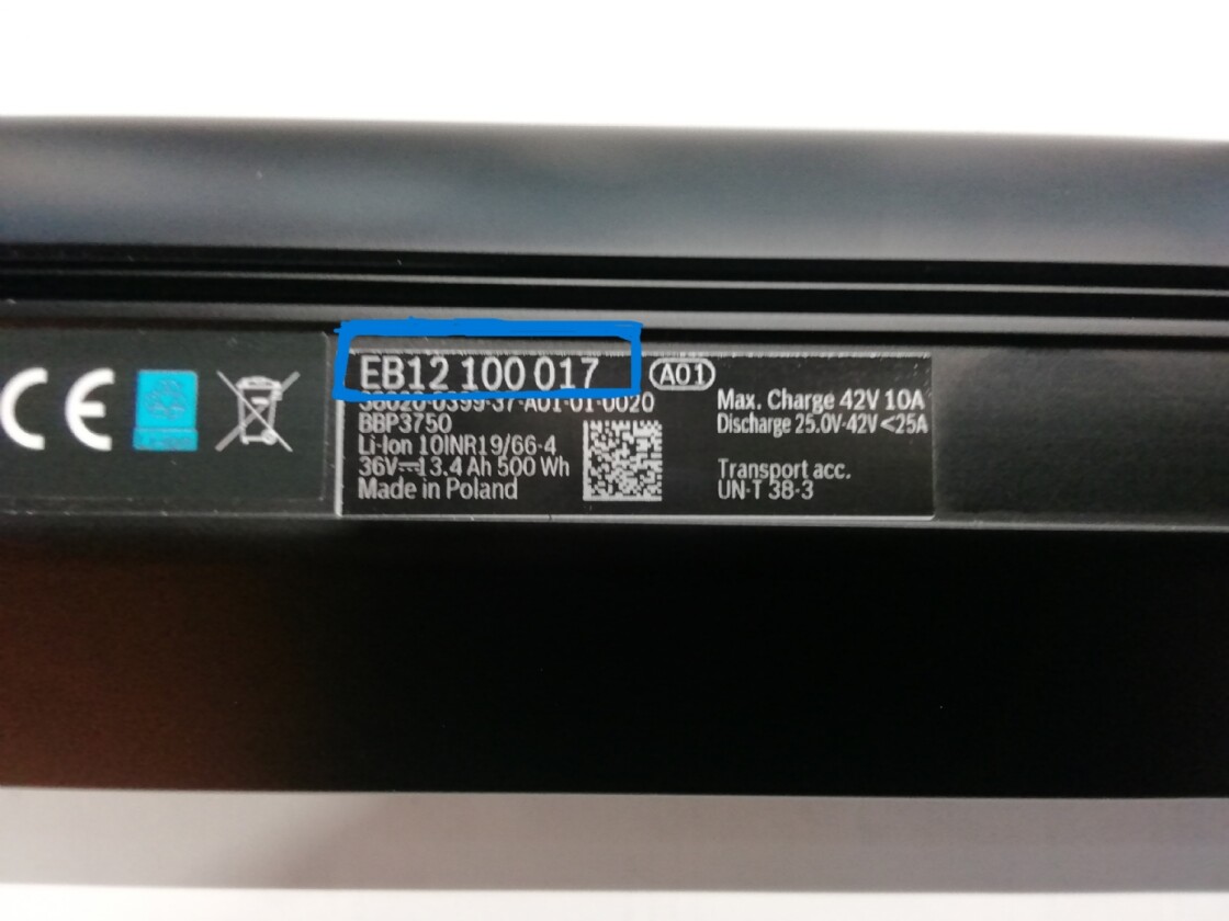 Bosch PowerTube 500WH Rahmenakku horizontal