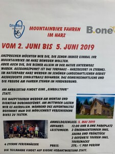 MTB Harz-Tour vom 02.06. - 05.06.2019