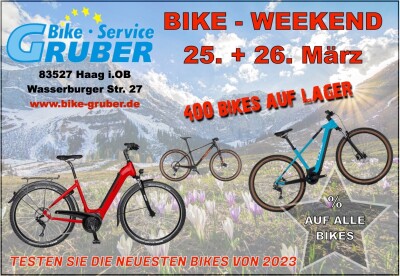 Bike Weekend am 25. + 26. März
