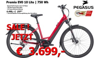 Pegasus Premio EVO 10 Lite | 750 Wh von Fahrrad Rosskopp GmbH, 55218 Ingelheim