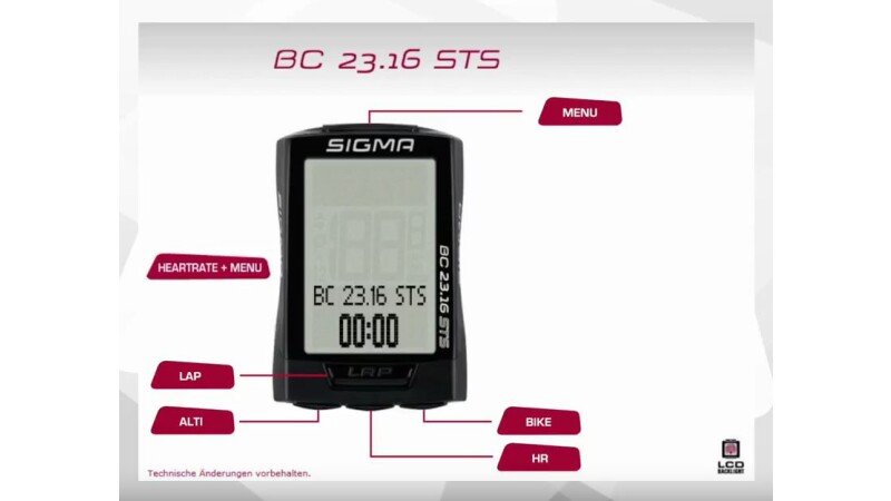 SIGMA - Fahrradcomputer BC 23.16 STS