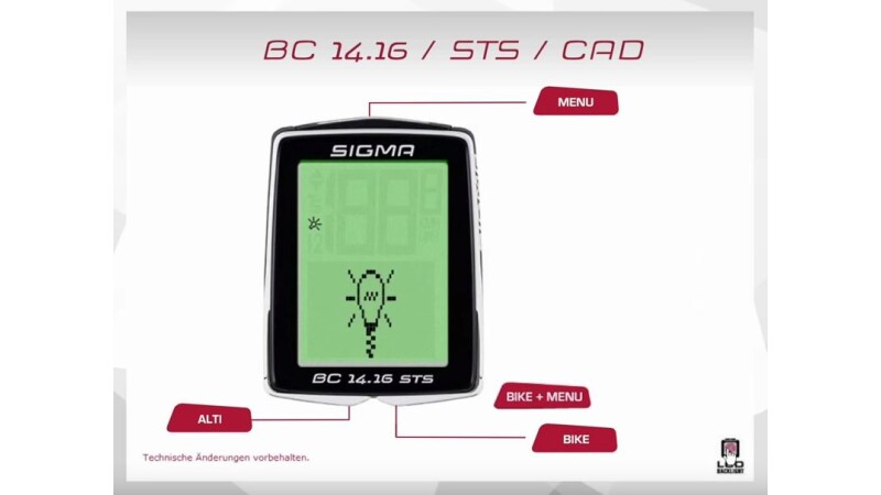 SIGMA - Fahrradcomputer BC 14.16/STS/CAD
